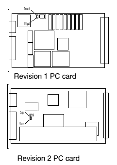 Diagram for loudspeaker connection points on the Revision 1 and 2 podules